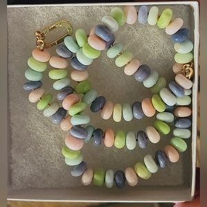 Peruvian Opal Candy Hand Knotted Necklace